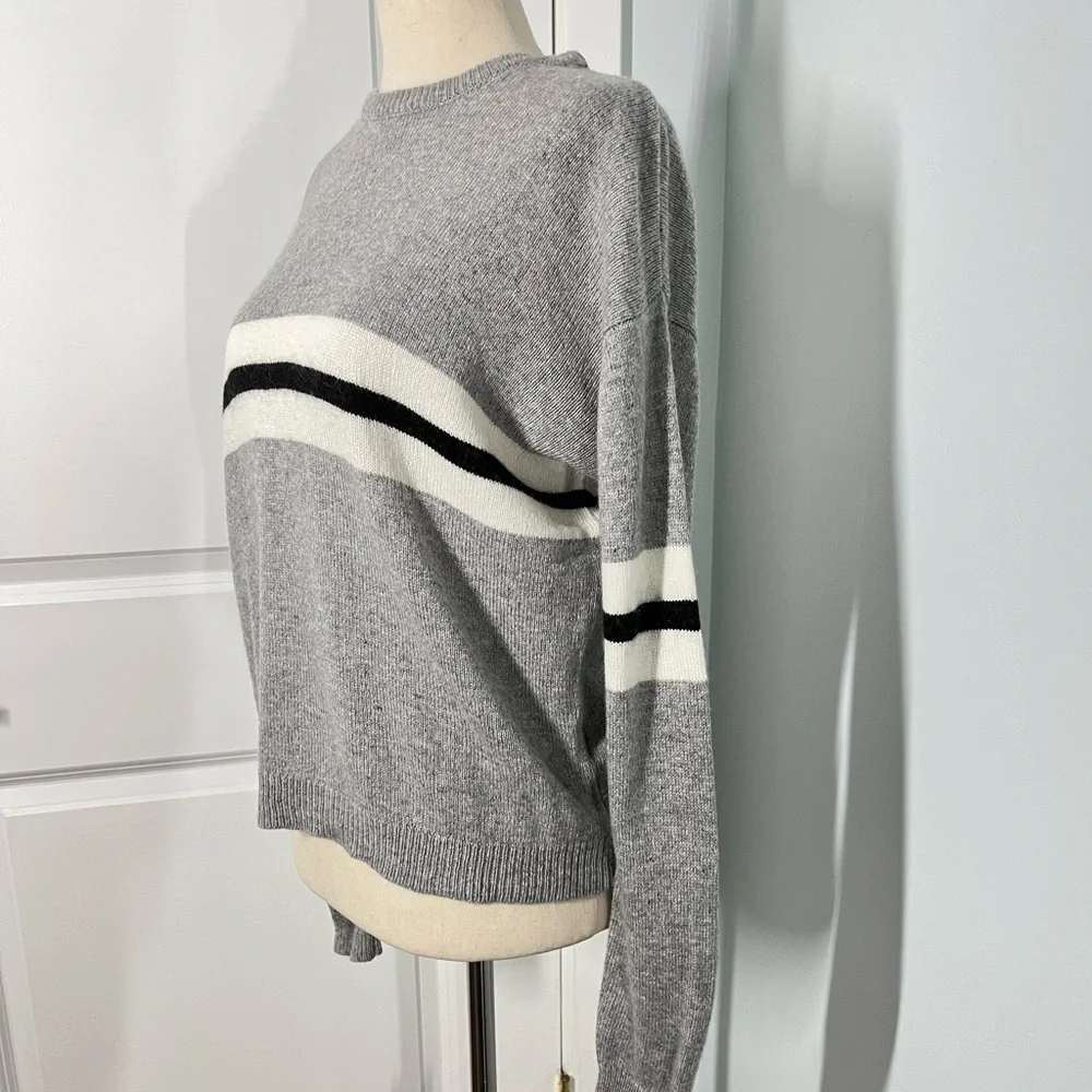 Brandy Melville Bernadette cashmere blend striped center sweater - Picture 9 of 13
